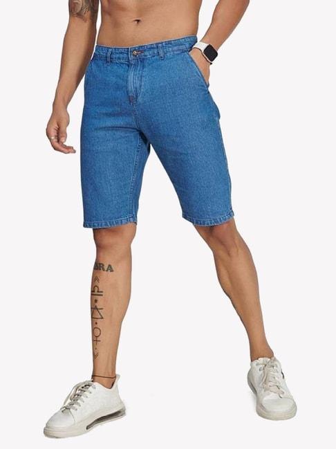 vastrado-blue-cotton-regular-fit-denim-shorts