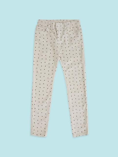pantaloons-junior-beige-cotton-printed-trousers