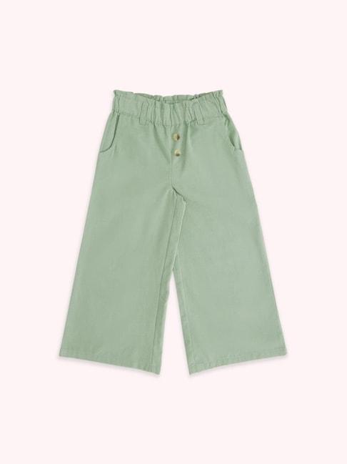 pantaloons-junior-sage-green-cotton-regular-fit-trousers