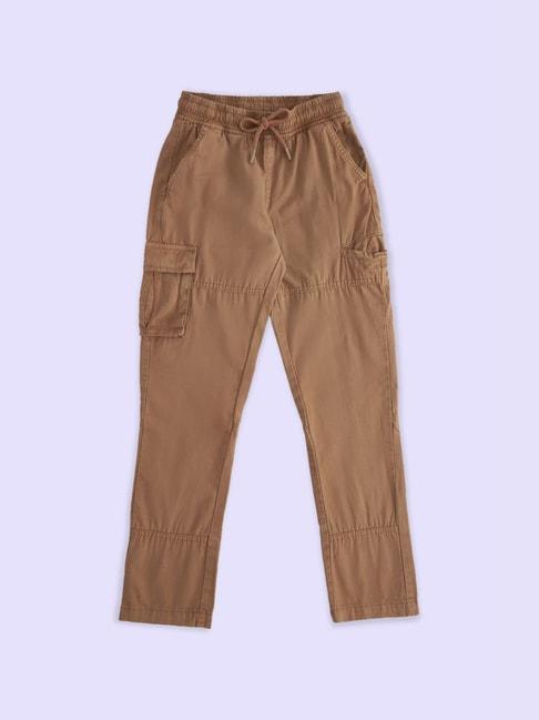 pantaloons-junior-red-cotton-regular-fit-trousers