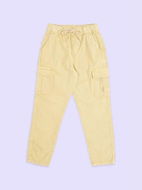 pantaloons-junior-beige-regular-fit-trousers