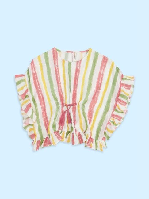 pantaloons-junior-multicolor-cotton-striped-top