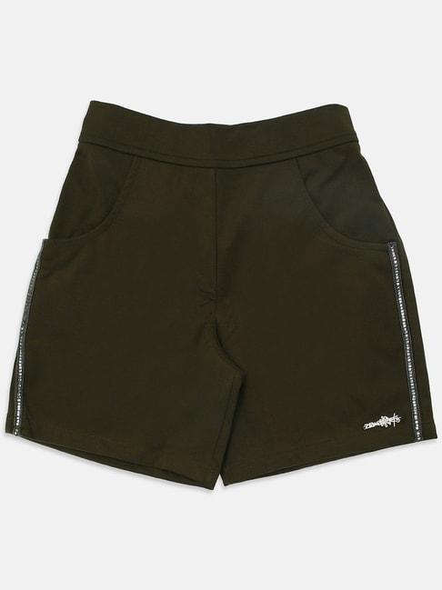 ziama-kids-olive-printed-shorts