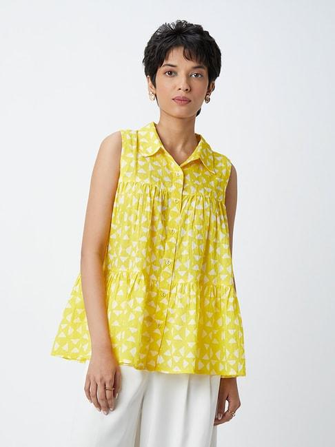bombay-paisley-by-westside-yellow-printed-tiered-tunic