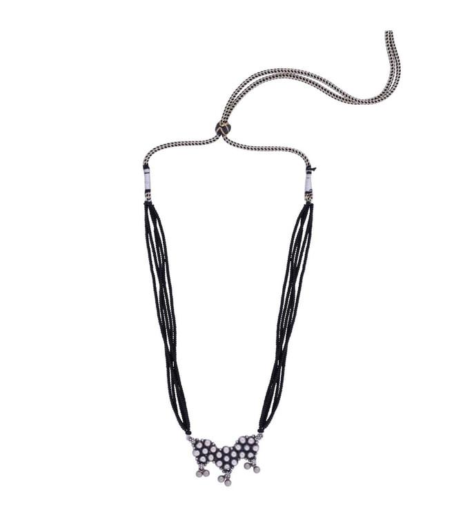ahilya-jewels-silver-92.5-sterling-silver-kudi-black-beads-necklace