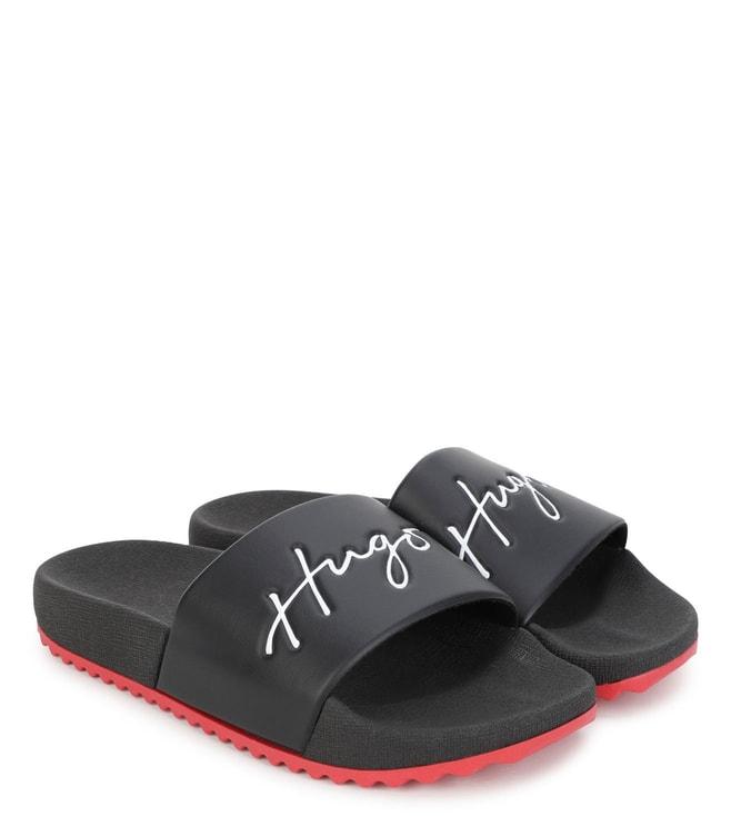 hugo-kids-black-logo-slide-sandals