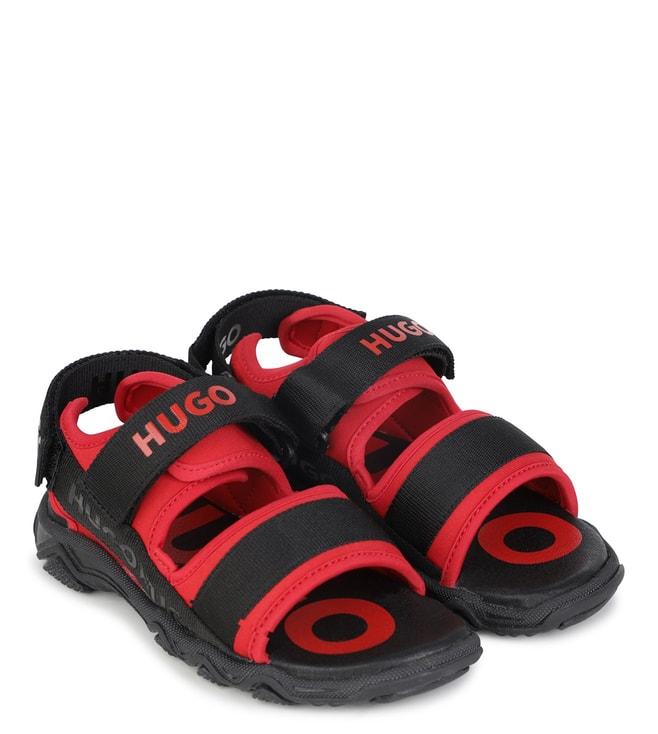 hugo-kids-black-logo-floater-sandals