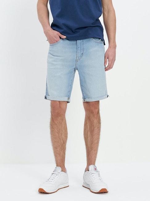 american-eagle-outfitters-blue-cotton-regular-fit-denim-shorts
