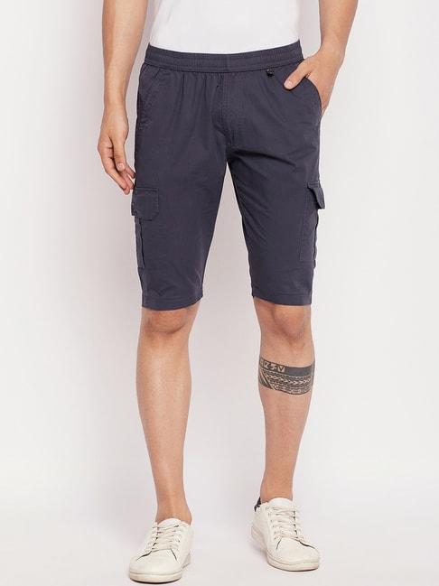 okane-navy-regular-fit-shorts