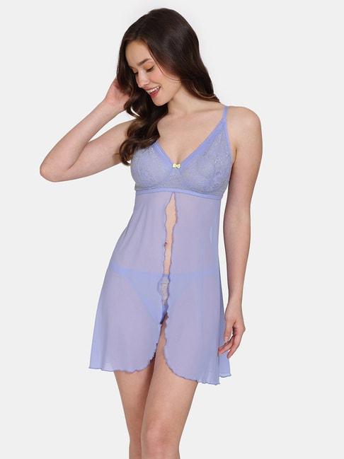 zivame-blue-lace-babydoll-with-thongs