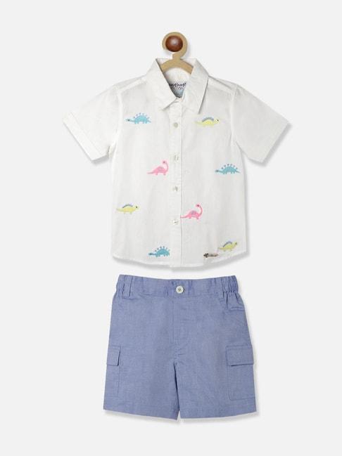 nauti-nati-kids-white-&-blue-printed-shirt-with-shorts