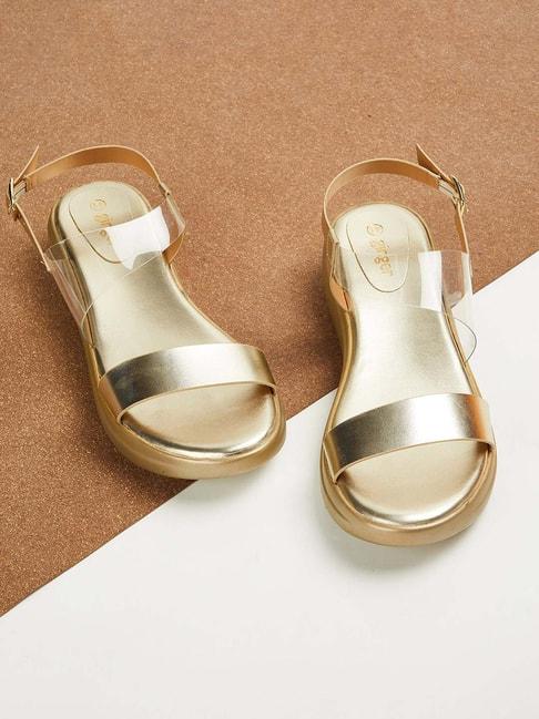 ginger-by-lifestyle-women's-gold-back-strap-wedges