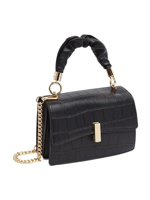 styli-textured-flap-over-handbag-with-chain-strap