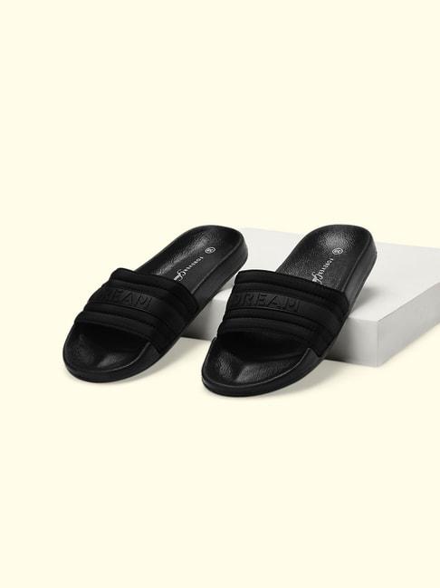 forever-glam-by-pantaloons-women's-black-slides