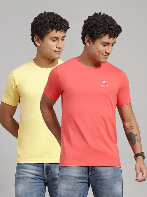 rock.it-yellow-&-coral-slim-fit-t-shirt---pack-of-2
