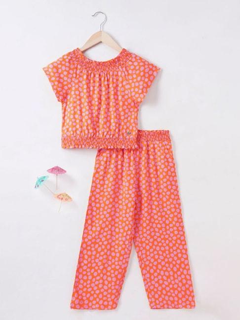 ed-a-mamma-kids-orange-&-white-printed-top-set
