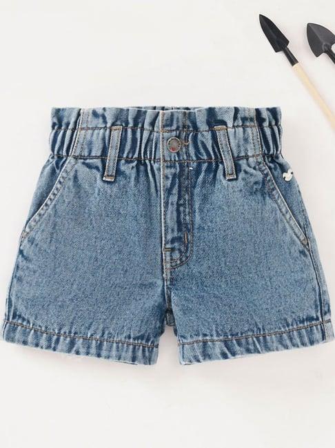ed-a-mamma-kids-blue-regular-fit-shorts