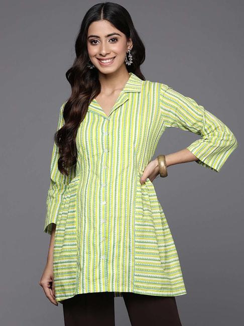 indo-era-green-cotton-printed-tunic