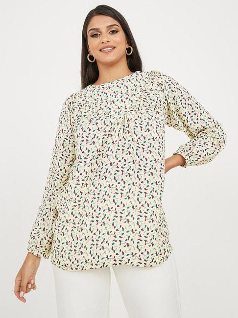 styli-all-over-print-round-neck-longline-blouse