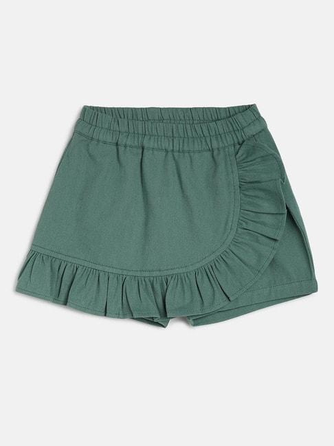 miniklub-kids-sage-green-solid-shorts