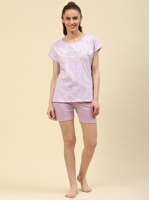 monte-carlo-lilac-printed-t-shirt-with-shorts