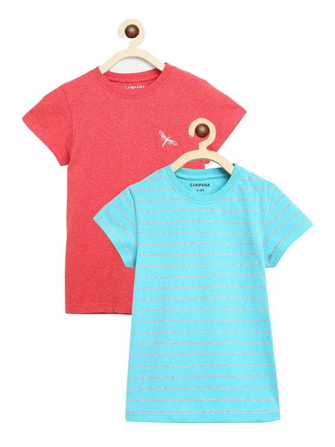 campana-kids-turquoise-&-coral-striped-top-(pack-of-2)