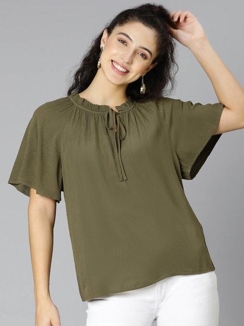 oxolloxo-olive-regular-fit-top