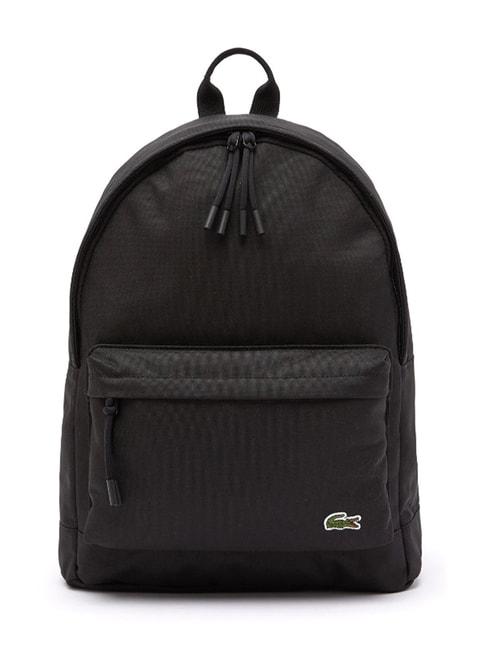 lacoste-black-medium-computer-compartment-backpack