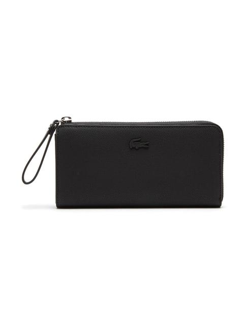 lacoste-black-medium-unisex-zip-around-wallet