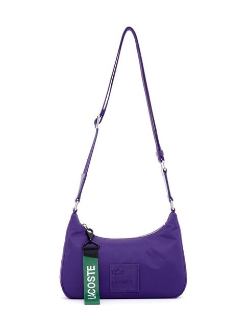 lacoste-violet-signature-patch-medium-hobo-shoulder-bag