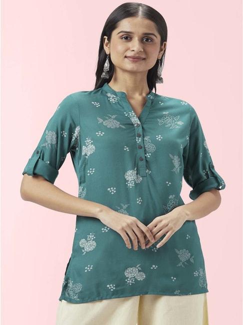 akkriti-by-pantaloons-green-printed-tunic