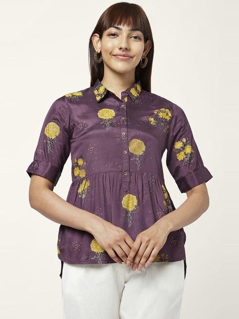 akkriti-by-pantaloons-purple-printed-tunic