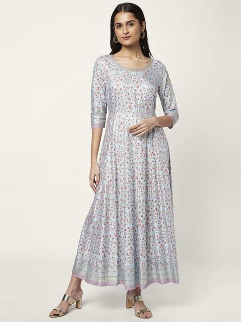 rangmanch-by-pantaloons-blue-floral-print-maxi-dress
