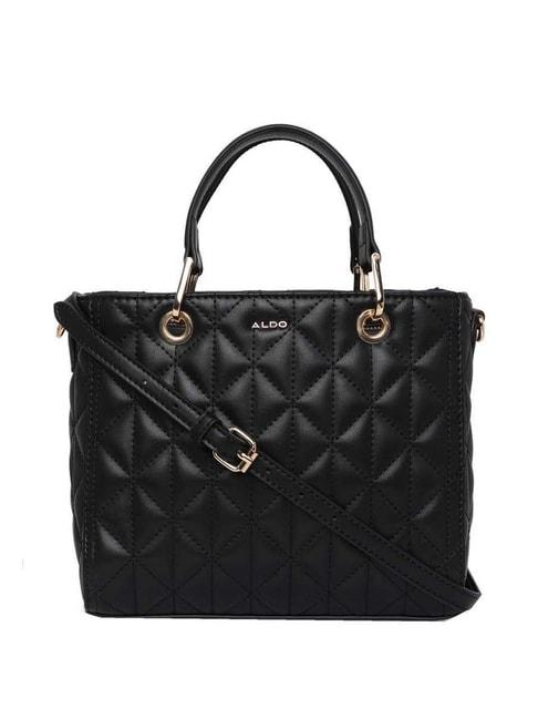 aldo-black-quilted-medium-handbag