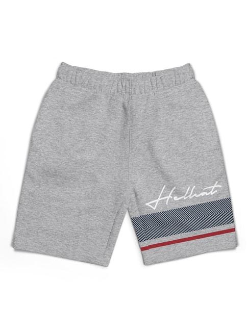 hellcat-kids-grey-printed-shorts