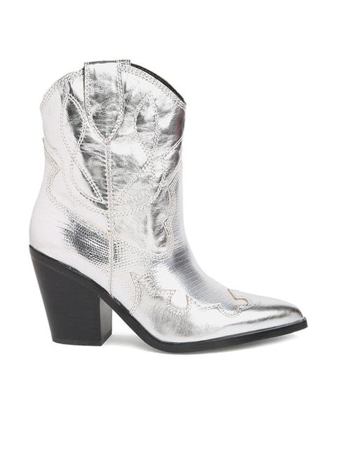 aldo-women's-silver-casual-booties