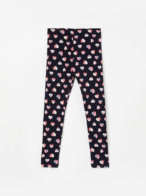 fame-forever-by-lifestyle-kids-navy-&-pink-printed-leggings