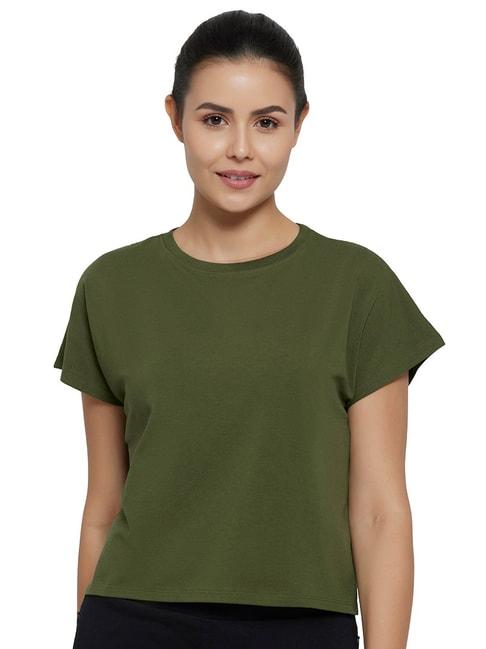 amante-olive-green-cotton-sports-t-shirt