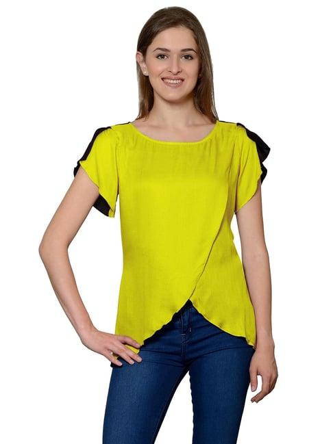 patrorna-yellow-regular-fit-top