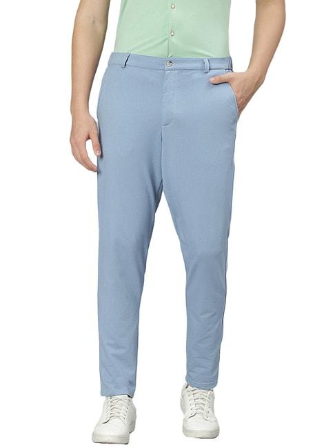 slowave-sky-blue-regular-fit-denim-flat-front-trousers