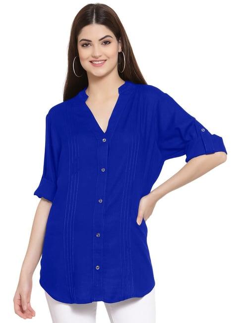 patrorna-royal-blue-regular-fit-shirt