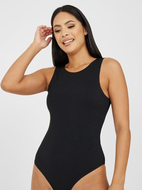 styli-solid-ribbed-knit-fitted-bodysuit
