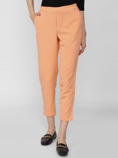 van-heusen-peach-mid-rise-formal-trousers