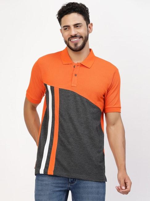 kalt-multicolor-cotton-regular-fit-colour-block-polo-t-shirt