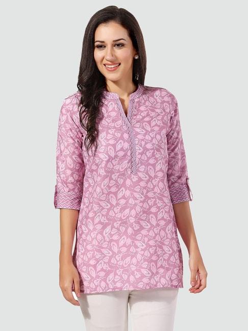 saree-swarg-pink-printed-a-line-short-kurti