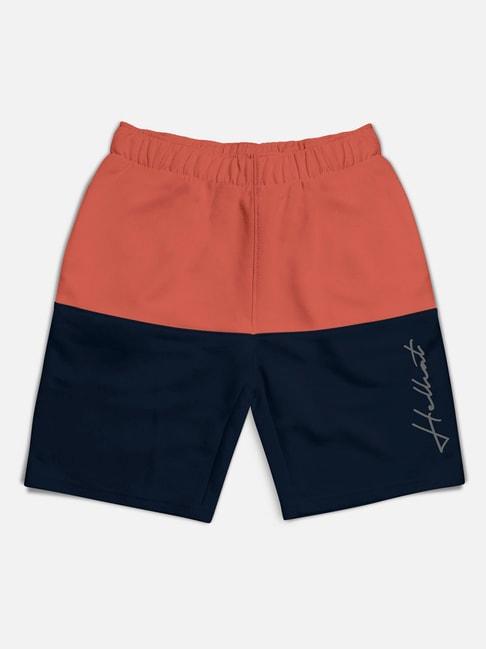 hellcat-kids-coral-and-navy-color-block--shorts