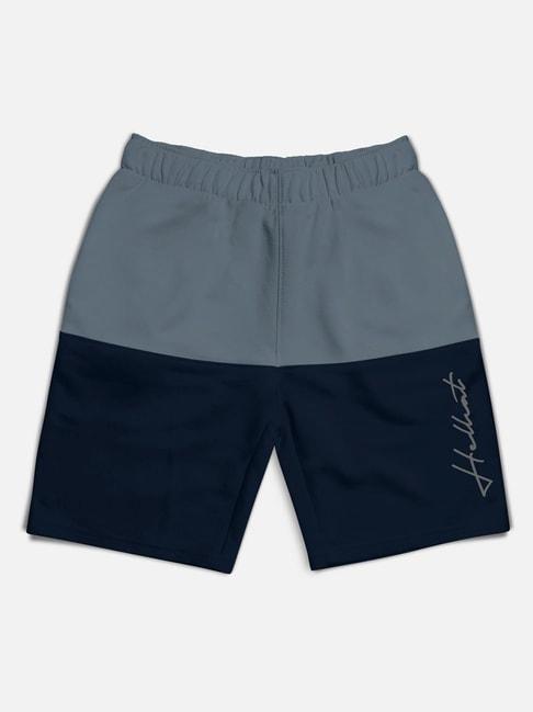 hellcat-kids-grey-and-navy-color-block--shorts