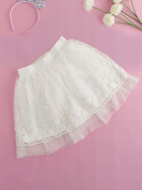 pantaloons-junior-white-cotton-embroidered-skirt