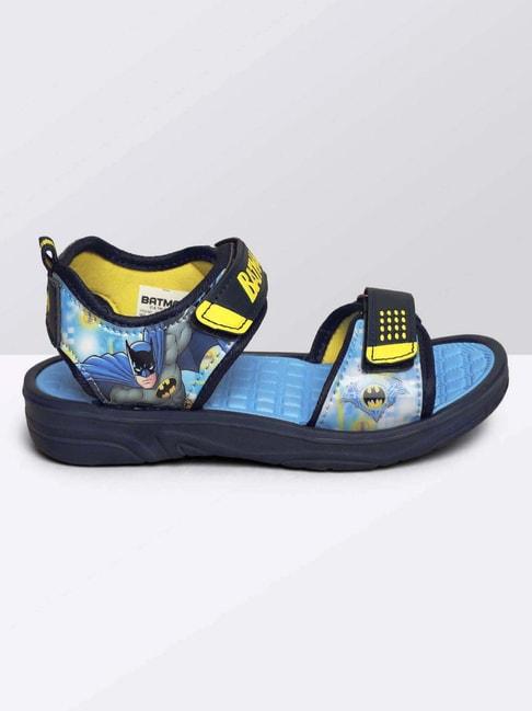 kidsville-batman-printed-blue-&-yellow-floater-sandals