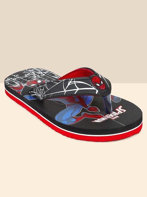 kidsville-spiderman-printed-black-&-blue-flip-flops